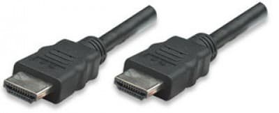 MANHATTAN 323260 Cable HDMI 4K de Alta Velocidad con Canal Ethernet, Macho a Macho, Blindado, Color Negro, 15 m