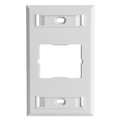 SIEMON Placa de Pared CT, Para un Acoplador, Color Blanco, Versión Bulk (Sin Empaque Individual)