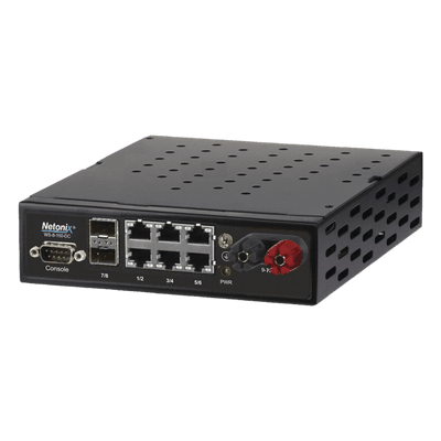 NETONIX Switch WISP PoE pasivo Administrable de 8 puertos (6 PoE Gigabit + 2 SFP) entrada de 9-72 Vcc