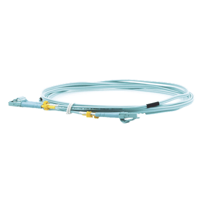 UBIQUITI Jumper de Fibra Óptica Multimodo LC-LC duplex 10 G, 50/125 OM3, Color Aqua, 3 Metros