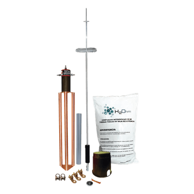 TOTAL GROUND Kit de Pararrayos Dipolo Corona