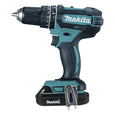 MAKITA Rotomartillo/Taladro Inalámbrico (1/2") de 1,900 RPM, 18Vcc, Torque 62 N.m (Incluye 2 Baterías y Cargardor).