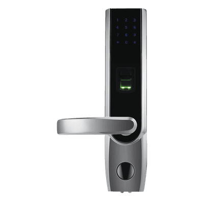 ZKTECO Cerradura autónoma izquierda bluetooth de huella digital, tarjeta de proximidad y contraseña / APP ZKSmarKey