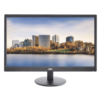 AOC Monitor LED de 24", Resolución 1920 x 1080 Pixeles con Entradas de Video VGA/HDMI. Panel MVA y Altavoces Integrados. Compatible VESA