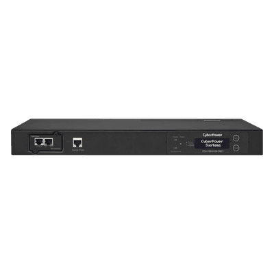 CYBERPOWER PDU ATS (Fuente Redundante Auto-transferible) Monitoreable, Para Distribución de Energía, 2 Entradas 120 Vca NEMA5-15P, Con 10 Salidas NEMA 5-15R, Horizontal 19in, 1UR