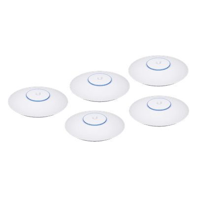 UBIQUITI Paquete de 5 Access Point UniFi 802.11ac Wave 2, MU-MIMO4X4 con antena Beamforming, hasta 1.7 Gbps, para interior PoE 802.3af, soportan 200 clientes, No incluyen PoE´s