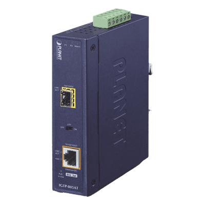 PLANET Convertidor de Medios PoE Industrial