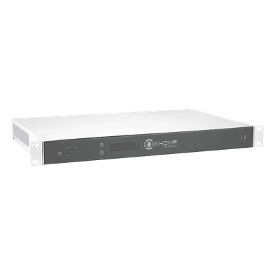 KHOMP Servidor con IP-PBX 3CX integrado con 3 ranuras para módulos E1, GSM 2G y 3G, FXS/FXO, hasta 46 canales y soporta hasta 128 llamadas simultáneas