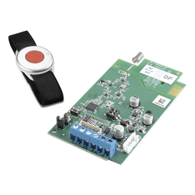 CROW Kit de Transceptor Inalámbrico 916MHz. 2 Vías y Botón de Pánico compatible con panel Crow