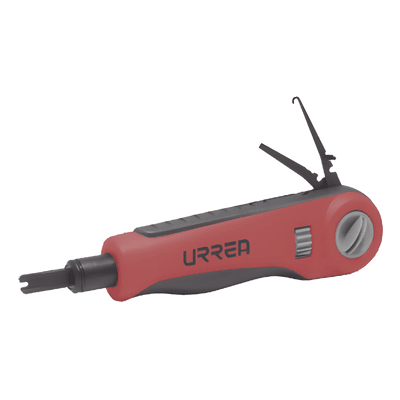 URREA Ponchadora de Impacto con Cuchillas Tipo 66, 88 y 110, incluye gancho y extractor de cable.