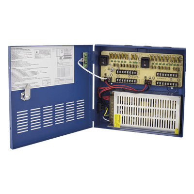 EPCOM POWERLINE Fuente de poder profesional HEAVY DUTY de 11 - 15 Vcc @ 20 Amper, para 16 cámaras, con voltaje de entrada de: 110-220 Vca