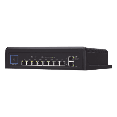 UBIQUITI Switch industrial UniFi PoE de 10 puertos Gigabit (8 x 802.3bt y 2 x Ethernet) para temperaturas extremas