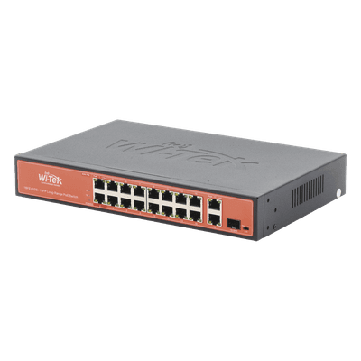 WI-TEK Switch PoE de largo alcance