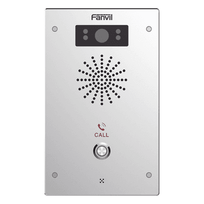 FANVIL Video Intercomunicador IP, 2 líneas SIP, 2 relevadores con botón para llamada, Onvif, anti-vandálico, PoE, IP65 e IK10, PoE