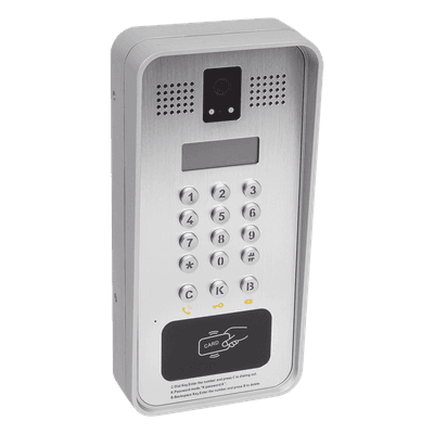 FANVIL Video portero IP/SIP Con Cámara y pantalla LCD, 2 Relevadores Integrados (entrada y salida), Onvif y lector de tarjetas RFID, puerto WIEGAND (entrada).