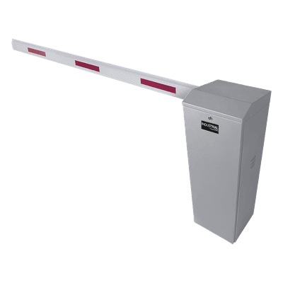 ACCESSPRO Kit de Barrera Vehícular Izquierda Color Gris y Brazo Ajustable de 3.6 a 5.5 m