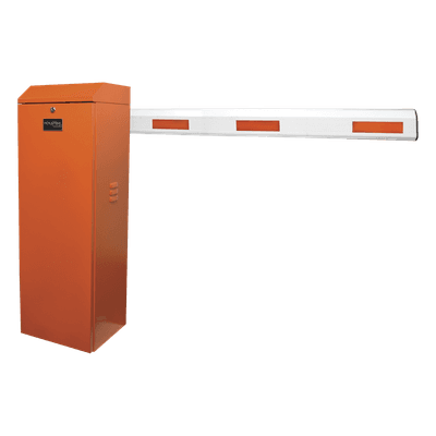 ACCESSPRO Kit de Barrera Vehicular Derecha Color Naranja y Brazo Ajustable de 3.6 a 5.5 m