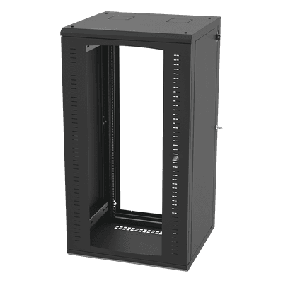 LINKEDPRO BY EPCOM Gabinete Abatible de Pared (Con Marco Trasero) con Rack 19" de 24 Unidades. Ventana de Cristal Templado.