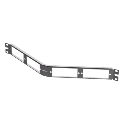 PANDUIT Patch Panel de Fibra Óptica, Para 4 Placas Acopladras FAP o FMP, Angulado, Color Negro, 1UR