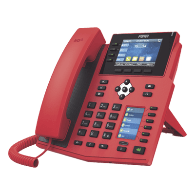 FANVIL Teléfono IP Empresarial con Estándares Europeos, 16 lineas SIP con pantalla LCD de 3.5" a color, 6 teclas DSS/BLF, puertos Gigabit, IPv6, Opus y conferencia de 3 vías, PoE/DC (incluye fuente).