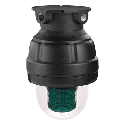 FEDERAL SIGNAL INDUSTRIAL Luz LED, a prueba de explosiones, UL y cUL para Clase I, División 1, Grupo C y D; Clase I, División 2, Grupos A y B; Clase II, División 1, Grupos E, F y G; Clase III, 120-240 VCA, Verde