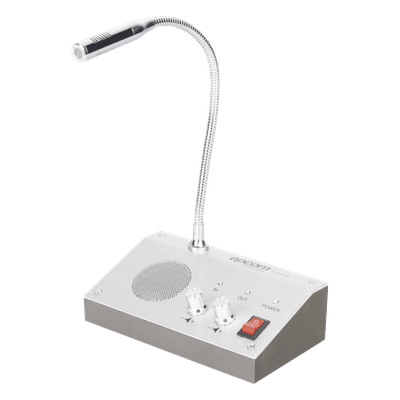 EPCOM PROAUDIO Sistema de Intercomunicación | Ideal para Ventanillas | Audio de voz de dos vías | 12V/1A 3W | Micrófono Interior + Micrófono Exterior