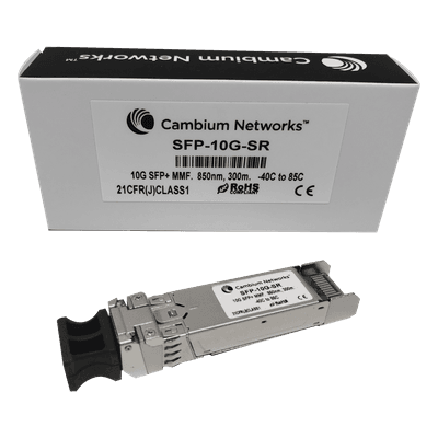 CAMBIUM NETWORKS Transceptor MiniGbic SFP+ 10 Gbps Multimodo, distancia hasta 300m, conector LC