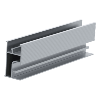 EPCOM POWERLINE Riel 3 para montaje de módulos fotovoltaicos de aluminio anodizado de 4400mm.
