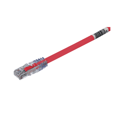 PANDUIT Cable de Parcheo UTP, Cat6A, 24 AWG, CM, Color Rojo, 7.62 Metros (25 Pies)