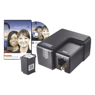 HID KIT de Impresora de Tarjetas Inyección de Tinta / Incluye Cartucho y Software/ Una Cara /Impresión Sobre el Borde