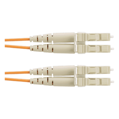 PANDUIT Jumper de Fibra Optica Multimodo 62.5/125 OM1, LC-LC Duplex, OFNR (Riser), Color Naranja, 2 Metros