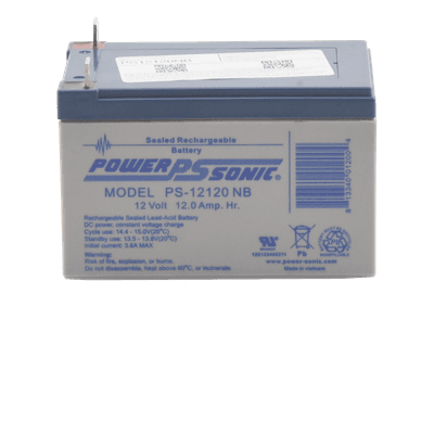POWER SONIC Batería 12V Recargable, 12AH, Para Respaldo, Tecnologías AGM/VRLA, 5 Años Vida Útil, Terminales tipo NB, Reconocida UL , Sin Mantenimiento, Sin Derrames