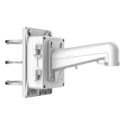 HIKVISION Montaje de Poste con Caja de Conexión para Domos PTZ / Uso en Exterior