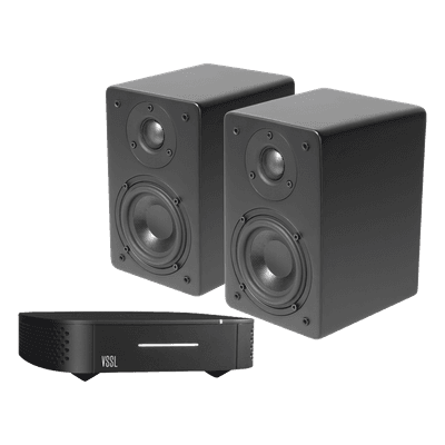 VSSL Kit Amplificador VSSL de 1 Zona + Altavoz De Estantería Color Negro De TruAudio