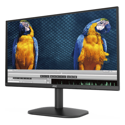 AOC Monitor LED de 23.8" VESA, Resolución 1920 x 1080 Pixeles, Entradas de Video VGA/HDMI. Panel VA LCD Backlight LED. Ultra Delgado