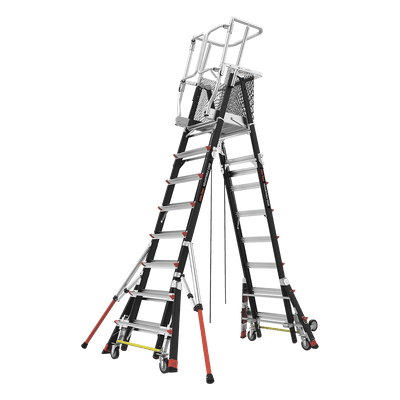 Little Giant Ladder Systems Escalera de Fibra de Vidrio con Jaula