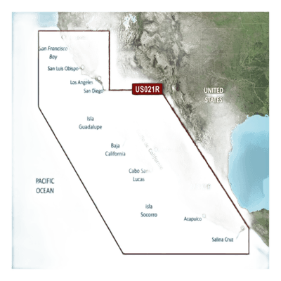 GARMIN Mapa VUS021R US, Mendocino, Salina Cruz y costas mexicanas.
