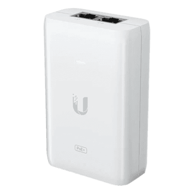 UBIQUITI Adaptador PoE Ubiquiti (48 VDC, 0.65A) puerto Gigabit, ideal para equipos UniFi