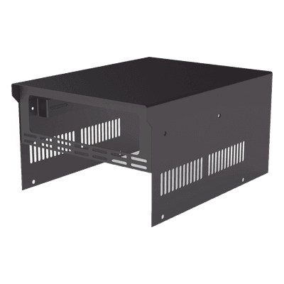 EPCOM INDUSTRIAL Gabinete de acero en color negro, para usar como base con radio aéreo IC-A120 y fuente de alimentación SEC1223