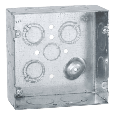 RACO Caja Cuadrada de Acero Galvanizado