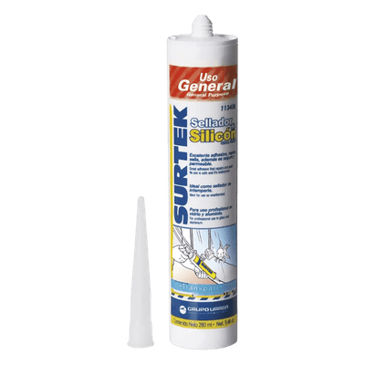 SURTEK Sellador de Silicona Transparente