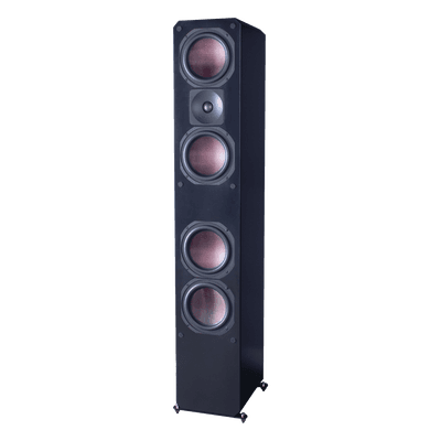 TRUAUDIO ELITE SERIES PREMIUM HOME THEATER 3 VIAS, 4 WOOFER DE FIBRA DE CARBONO 6.5", 1 TWEETER DE TITANIO, COLOR NEGRO