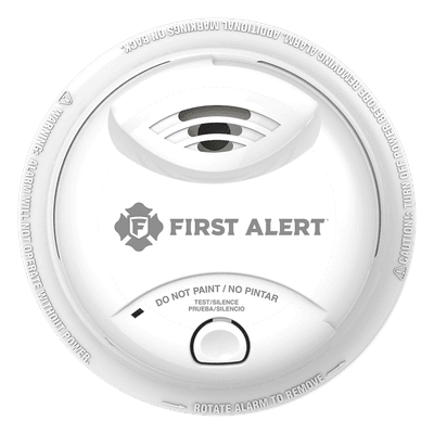FIRST ALERT Detector de Humo Autónomo, No Requiere Panel, Batería Sellada de Litio por 10 años, Sensor por Ionización, Sin cableado