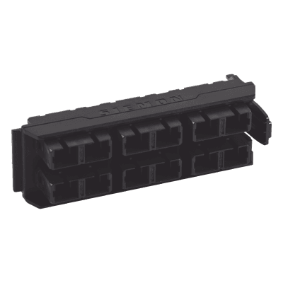 SIEMON Placa Acopladora LightVerse, 6 Conectores Dúplex SC, Acepta hasta 12 Hilos de Fibra Monomodo o Multimodo (No Shuttered)