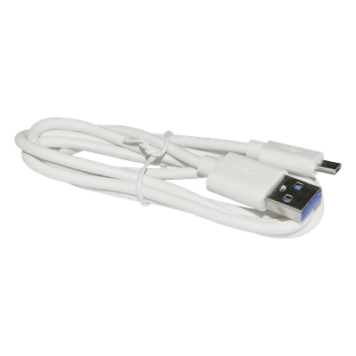 EPCOM POWERLINE Cable programador y cargador USB a Micro USB color blanco