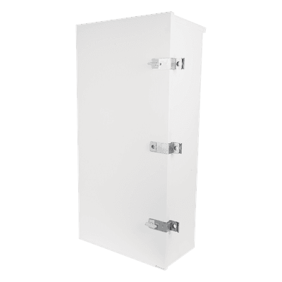 EPCOM INDUSTRIAL Gabinete para instalación de 3 Baterías PL110D12, Fabricado en Lámina Galvanizada, Accesorios para piso o poste (No incluidos)