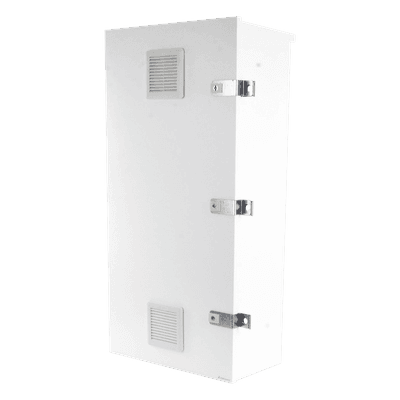 EPCOM INDUSTRIAL Gabinete para instalación de 3 Baterías PL110D12, Fabricado en Lámina Galvanizada, Accesorios para piso o poste (No incluidos)