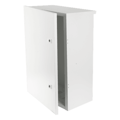 EPCOM INDUSTRIAL Gabinete para instalación de 2 Baterías PL110D12, Fabricado en Lámina Galvanizada, Accesorios para piso o poste (No incluidos)
