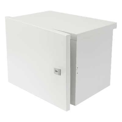 EPCOM INDUSTRIAL Gabinete para instalación de 2 Baterías PL4012, Fabricado en Lámina Galvanizada, Opción para montar en poste (No incluido)
