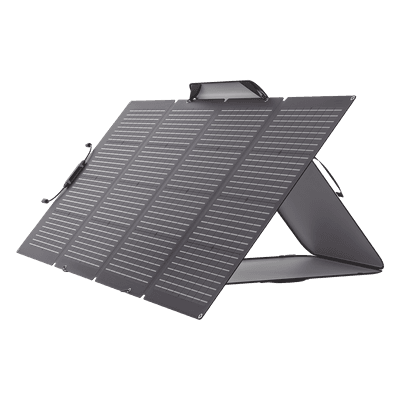 ECOFLOW Módulo Solar Portátil y Flexible de 220W Recomendado para Estaciones Portátiles EFD330, EFD350 ó EFD500 / Ajuste de Ángulo / Carga Eficiente / Incluye Cable XT60 a MC4